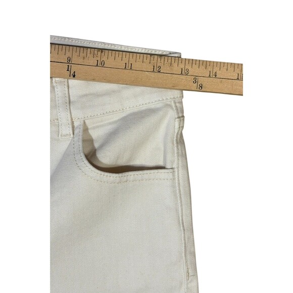 DL1961 Patti Straight High Rise Vintage Ankle Jeans Women’s Size 24 Ecru Raw Hem - Picture 7 of 12